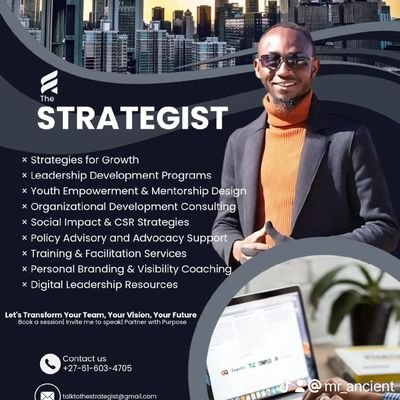 Mr_Ancientt's profile picture. Social Impact Specialist | Organizational Development Consultant| HR Strategist for Intl Organizations | Policy Advisor for Government & Non-profit Organization
