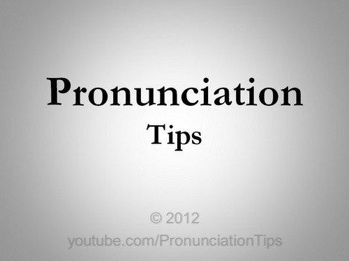 Pronunciation Tips shows you how to say various words in English. Just because you're saying it, doesn't mean you're saying it right...