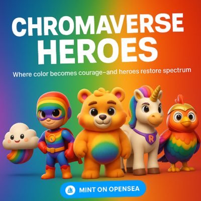 ChromaverseHQ's profile picture. 🌈 20 color-powered heroes defending the multiverse. ⚡ NFT collection • 3D art • Unity through color.