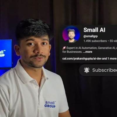 prakkarshh's profile picture. AI Automations (https://t.co/iqCfJw0VR4 ) | Scaling @smallgrp  and Small AI | https://t.co/k5ia8aV8hS | GSoC'23 @OWASP
