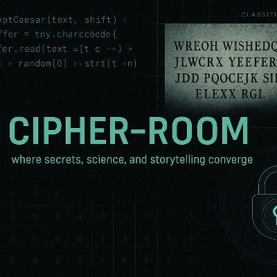 cipher_room's profile picture. Cipher-Room: Exploring the secrets of encryption from ancient codes to quantum security—where history, science, and cryptography converge.