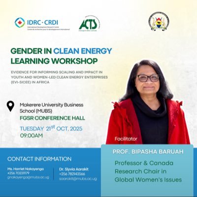 mubsnews's profile picture. EVI-SICEE on the Evidence for Informing Scaling and Impact in Youth and Women-Led Clean Energy Enterprises (EVI-SICEE) project PI: Dr Anne