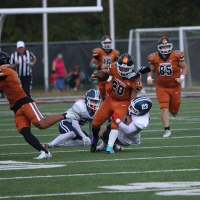 zayne_cawley20's profile picture. Waynesburg University 2026 • 5’7 • 175lbs • RB • #20