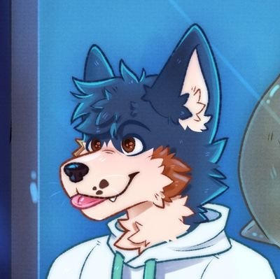 FreneticWolf's profile picture. Blue wolf that draws cute or brutal stuff