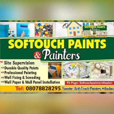 softouchpainter's profile picture. I produce quality paints, durable house painting, installation of wallpanels & wallpapers, trowel applications, wall fixing & interior decor. whatsap08078828295