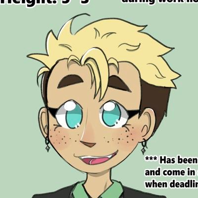 Jackaloafe's profile picture. 33 ▪︎ She/They
Just a clumsy little Agent just trying to get by. Rp and Dms welcome ♡