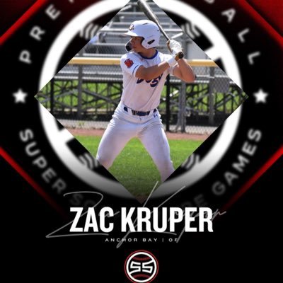ZacKruper's profile picture. C/O 2028 | OF/LHP | L/L | Anchor Bay Highschool | 4.083 gpa | 24” PBR JFG |zkruper77@icloud.com| 25” PBR MWSSG |@HitDogs16uMatos
