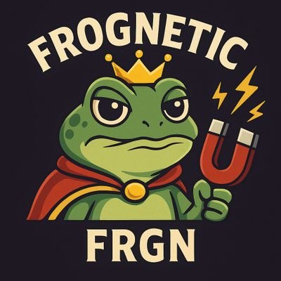 FrogneticNFT's profile picture. 🐸✨ Welcome to the Frognetic Universe 🌌
Where frogs defy gravity, memes spark energy, and magnetism is a lifestyle.
💚 Join the vibe — collect, laugh, connect.