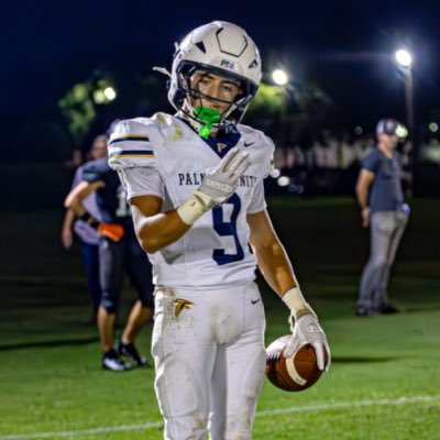 Rafael_S2027's profile picture. | 5'8 150 lbs | GPA: 4.2 | C/O 2027 | WR/DB | Palmer Trinity School | Bench: 215 Squat: 455 Deadlift: 385 | 40 time: 4.62 | @ptsfalconfb