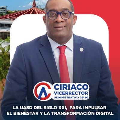 ciriacovice2026's profile picture. Próximo Vicerrector Administrativo UASD 2026-2030.
Cuenta Oficial @ciricruz1
