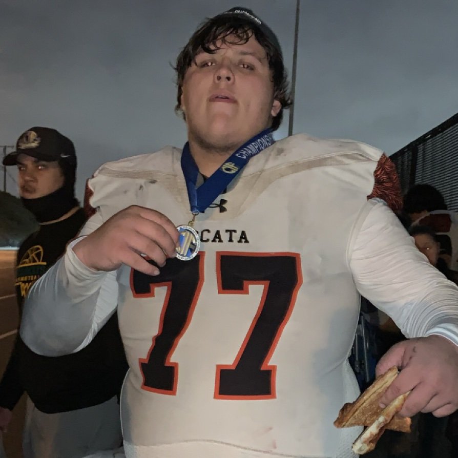 2027BigX77's profile picture. 6'1 300lbs. Class Of 2027. Gaurd, center, long snapper and defensive line. 2024 6AA California State Champions.