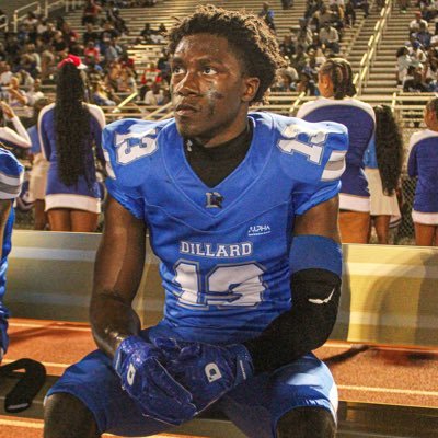 speedyyeraa's profile picture. 4⭐️ Speedster WR/RETURNER @Dillard_DHS C/O 27 | 6’1 175 | 100meters- 10.8 | 3.5 GPA| 4.41 40| 4.3 shuttle| 10’ broad jump| Business Inquiries: @lobuesport