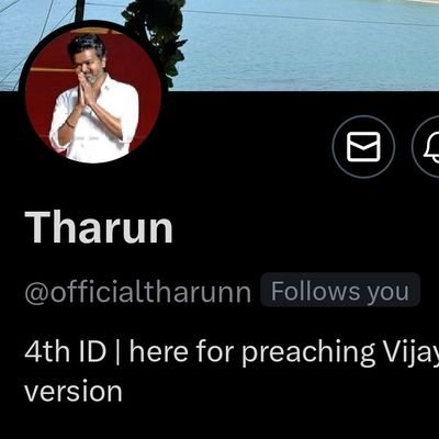 tharunfanpage's profile picture. it is an official fan page of x நாயகன் @officialtharunn ayya admins @Bharanivk18_  @a__tweets2 Here for preaching tharunism