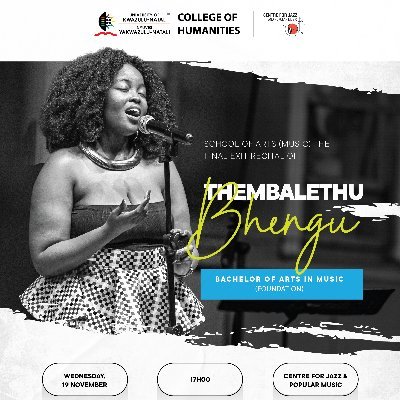 Jazzcentre's profile picture. International quality music every wednesdays (within UKZN Calender) + Twosday on occasional Tuesdays https://t.co/XOEAtXn0MB