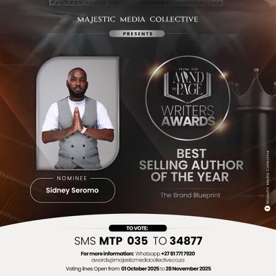 booksbysid's profile picture. The Brand blueprint-🥇1X best selling Book 📖 The Spark of Purpose Now Available On @takealot 🔽