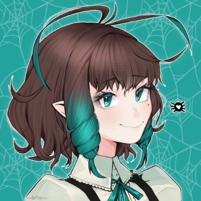 BitsySpindle's profile picture. ˚₊𓆩༺ Spider Vtuber ༻𓆪₊˚ || Knitting-Crochet-Art || https://t.co/zdMKnmqNPa || Art tag #SpindleArts