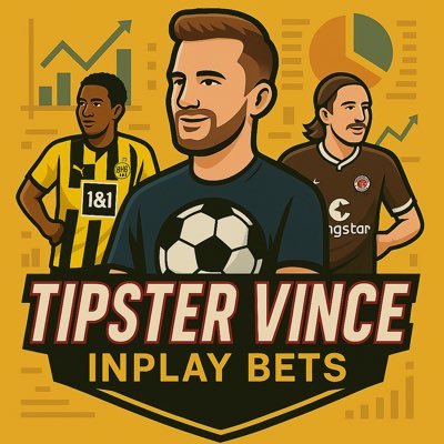 TipsVinceInplay's profile picture. 2023 ~ 13% ROI // 2024 ~ 9% ROI // 2025 ~ 10% ROI // Main Focus on Inplay Bets based on Stats