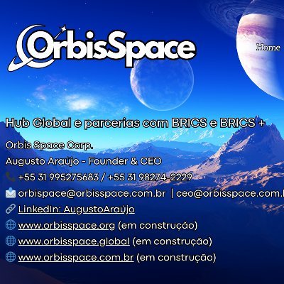 AugusttoAraujjo's profile picture. CEO - OrbisSpace Brasil  - "Precisão Quântica, Física Além de Teoria"

+ Pátria Amada Brasil
+ SulGlobal
+ Brasil Nação do Futuro Global e Universal