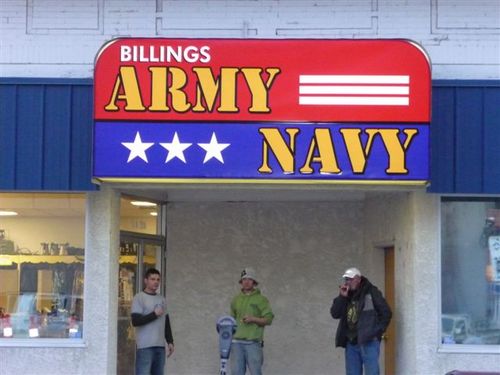 Shop the largest Army Navy surplus store in the Northwest. The most complete source for work wear, camping gear, hunting equipment, name brand clothing, etc.