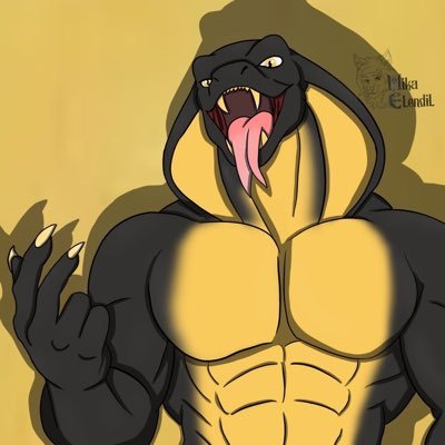AxelDarkhoof's profile picture. A black and golden cobra that runs a large media company, uses his power my money to do what he wants. NSWF stuff ahead so minors DNI. NO TABOO!