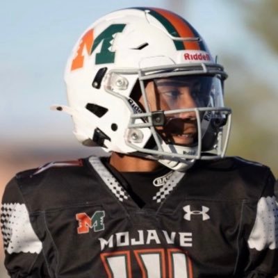 demierzamora's profile picture. c/o 2028 / 5’9”/ 150 / DB/WR / 3.3GPA / Mojave HS / N Las Vegas / Nevada / PH: 702-881-3783 / HC: Wes Pacheco / HC PH: 808-429-7213