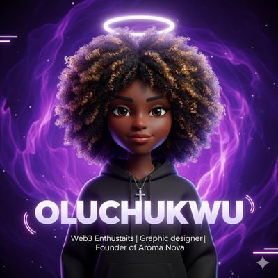 Oluchi_TheAda's profile picture. Web3 Enthusiast| Graphics Designer| Founder of Aroma Nova.
