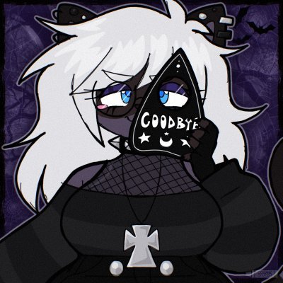 CosmiicCrayons's profile picture. 🕷️ Crayons ♱ 28 yrs ♱ She/Her ♱ Artist (🔞) ♱ Married to @astropandaart 💍🖤 ♱ Type 1 Diabetic ♱ Goth Cryptid 👻