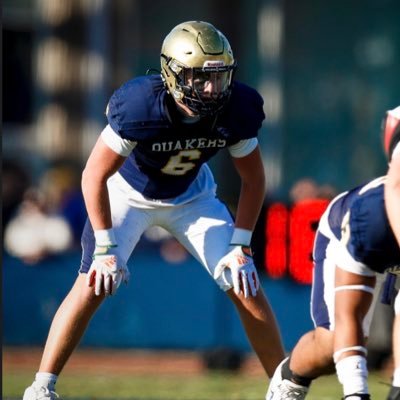 JackMagee762607's profile picture. |Class of  2028|High Honors|Linebacker| 6’1 205| jack.magee@penncharter.com