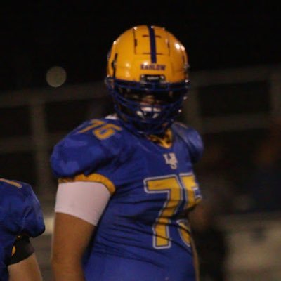 LKahlow95955's profile picture. 2026 | 6’6 | 300 lbs | Le Sueur, MN | LT, RT | All District Honorable Mention | 8 - 3 Record | GPA : 3.25 | #75 | 507-766-7780 | Proverbs 27:17 |