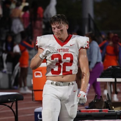 Jacobkilbourn32's profile picture. Carthage 2026 | 6’1 200 | RB/LB | 3.0 GPA | Carthage NY | 315-558-9434 | All section Linebacker | https://t.co/pudeOo67Sq