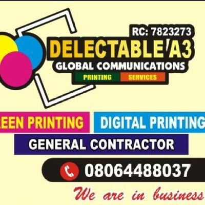 destinyadvert's profile picture. Specialize in Screen Printing, Digital Printing, Large Format, Cloth Brand, General Printing & Computer Training.