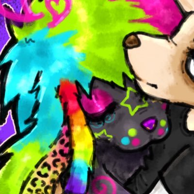 sparkle_sniffer's profile picture. 🌈sparkledog in SK Canada | 🩷 @bucket_pup | plur☀️🌴i draw cutesy colourful critters🐚 | DNI: CUB, RADQUEER