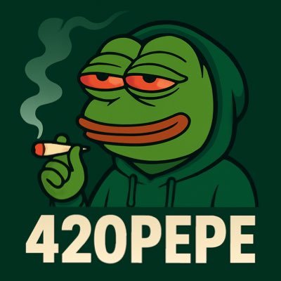 p420meme's profile picture. The chillest frog on Solana. Light one up and let the gains roll in. 🌿💨 $P420 to the moon!