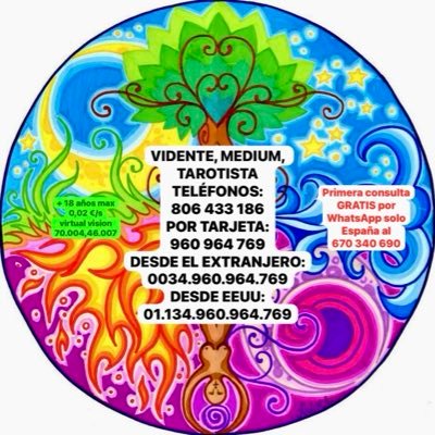 Vidente_Gratis's profile picture. La mejor vidente y tarotista española sin gabinetes eficaz efectiva , Primera consulta casi gratis , ———- MI WEB : https://t.co/7hFfxF1Gs1