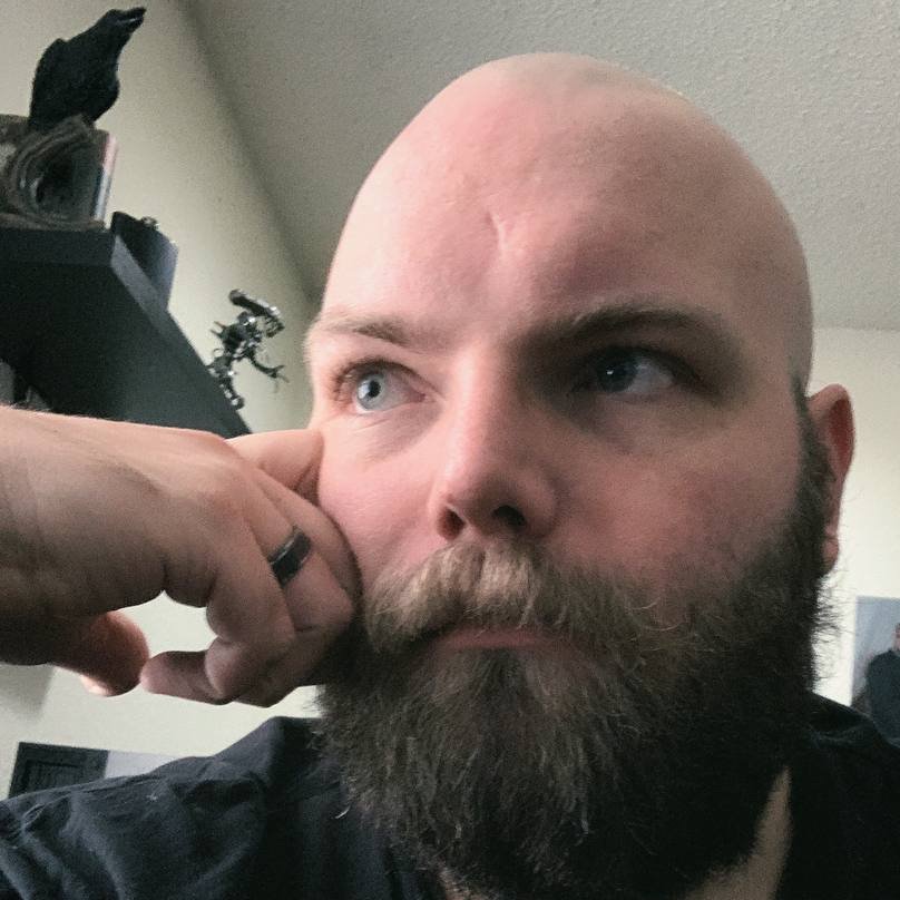 RL_Schultz's profile picture. SFF writer, forever DM, pet parent. Writing a fantasy novel about exiles and big fucking swords. No AI