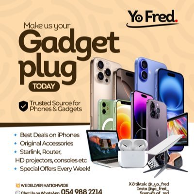 _Yo_fred's profile picture. Trusted Phone & Accessories Dealer + Hair Product Plug. Original devices • Top brands • Mielle, Minoxidil, Biotin & more. Fast delivery. Best prices.
