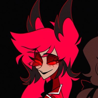 DealsAndRadios's profile picture. Alastrix Hartfelt (Fem!Alastor) || Hellaverse || Most Art Not Mine || MDNI || Mun is 29 || Muses Are 18+ || Check Pinned Please ||