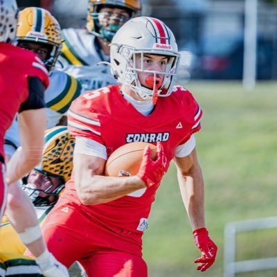 Lucca_Smit's profile picture. Conrad school of science ‘27 | RB/WR/DE/LB/SS| Sprinter | 5’11 195lbs | 4.5 40, 11.55 100m, 23.5 200m | (302)-450-8491 | NCAA ID# 2510747268