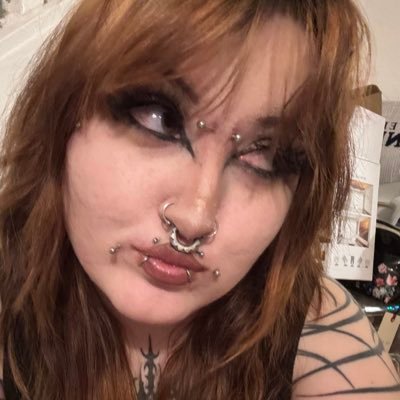 gothpups's profile picture. 22 soon 𓍢 ִ ໋ 🌷 goth pierced tatted gamer & future bike rider 🩷 i luv to sing, listen to music, draw, read books, & sometimes go gym😼