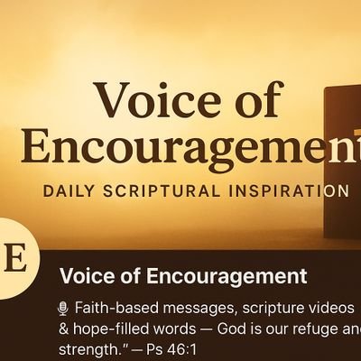 Tradelord09's profile picture. 🎙️ Voice of Encouragement
📖 Faith-based messages, scripture videos & hope-filled words
“God is our refuge and strength.” — Ps 46:1