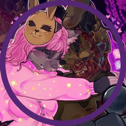 PunishedMonika's profile picture. 20, Irish Trans Girlboss Opossum 
| • She/They
| • GlitchMimic DNI pls 💜 
| • 🩷 @yamafton

| • Glitchtrap Follower 🟣🐰
 🎨 by @/SoggyWave & @/willibunnie