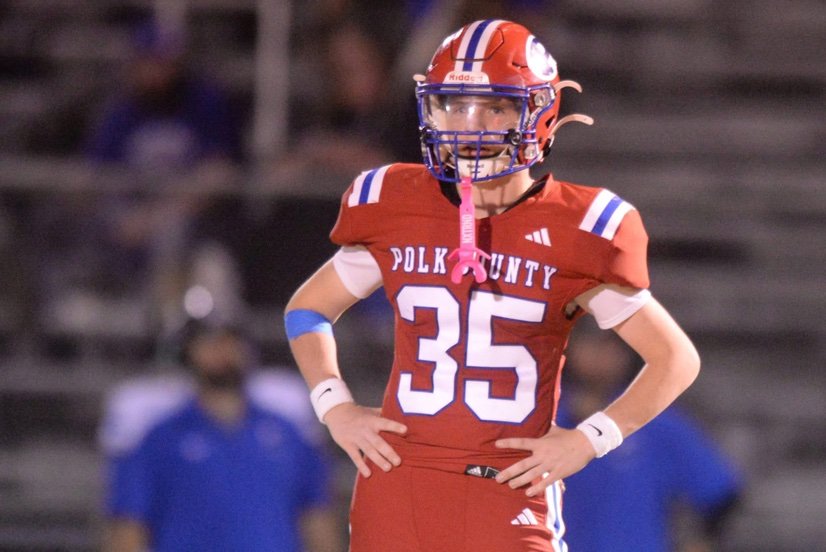 KalebBaxter35's profile picture. Polk County High school, class of 27, MLB weight 155 height 5”10 GPA 3.1