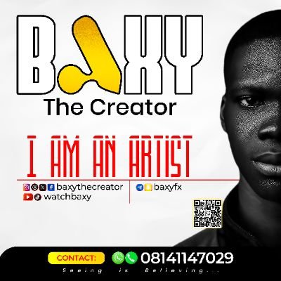 baxythecreator's profile picture. Graphic Designer | Visual Artist | Music Artist | Story-Driven Creator.
- I create, letting meaning reveal itself.

Creative with purpose _ Believe.