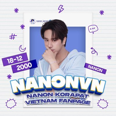 NanonVn's profile picture. Support Nanon Korapat (@mynameisnanon) from Vietnam 💙💜