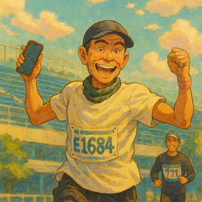 SatoTsutomu's profile picture. Since 2011、🏃‍♂️HM LIFE WORK。フル47戦ファンランナー 。PB長野マラソン2016(ネット3:28）。サブ4、27回。坐骨神経痛L5。🚭菓子パン。特定保健指導で1月末まてチョコザップ会員。90分LSDを中心に毎月250km走ってます。目標体重78キロ。血圧『要治療』