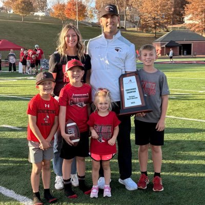 JoelOsborn_BC's profile picture. Husband to Audrey, Father to Jack Colin Isaac & Emma, Head FB Coach Benedictine College @BenedictineKS @RavenFootballBC