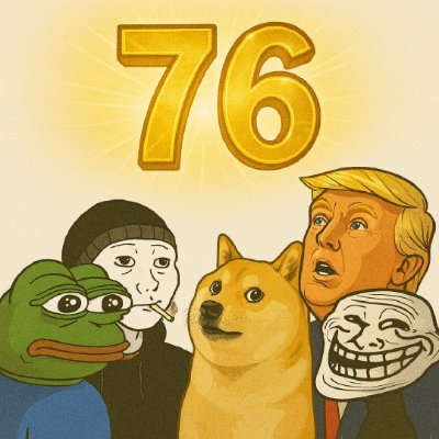 meme76_sol's profile picture. No one knows why 76 suddenly feels important, but here we are