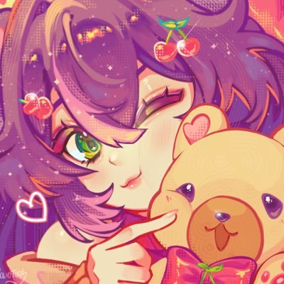 Cherrytzie's profile picture. ₊˚⊹♡ ʕっ•ᴥ•ʔっ♡ Cherry Bear Fluent in Yap-anese 🍒🐻 ❀ She/ Her ♡ ママ @ILLY4N ❀ 🎨: #CherryBeart ♡ P @soliotude_twt | B @hitomeborere