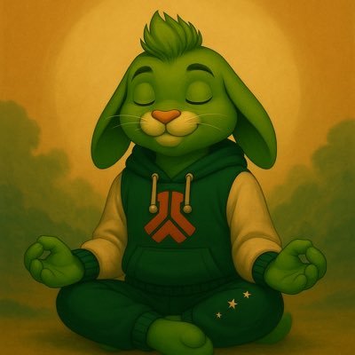 AremasNL's profile picture. Cygnos — a green mohawked rabbit born from cosmic energy. Dimension-hopping, memory-gathering, Defqon-wearing explorer of the Astral Lattice. 💚✨