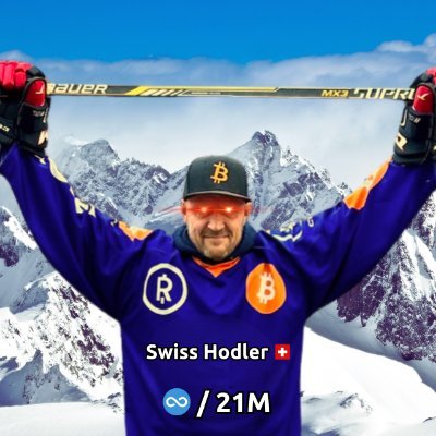 SwissHodler's profile picture. Swiss Bitcoin & Freedom Maxi • #BTC Class of '16 • Buy #Bitcoin with @relai_app → Code: SWISSHODLER | Co-Founder @21bitfluencers - THE Bitcoin Marketing Team